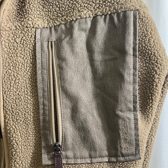 RedHead Tan Fleece Jacket with Zippered Pocket - Picture 3 of 5